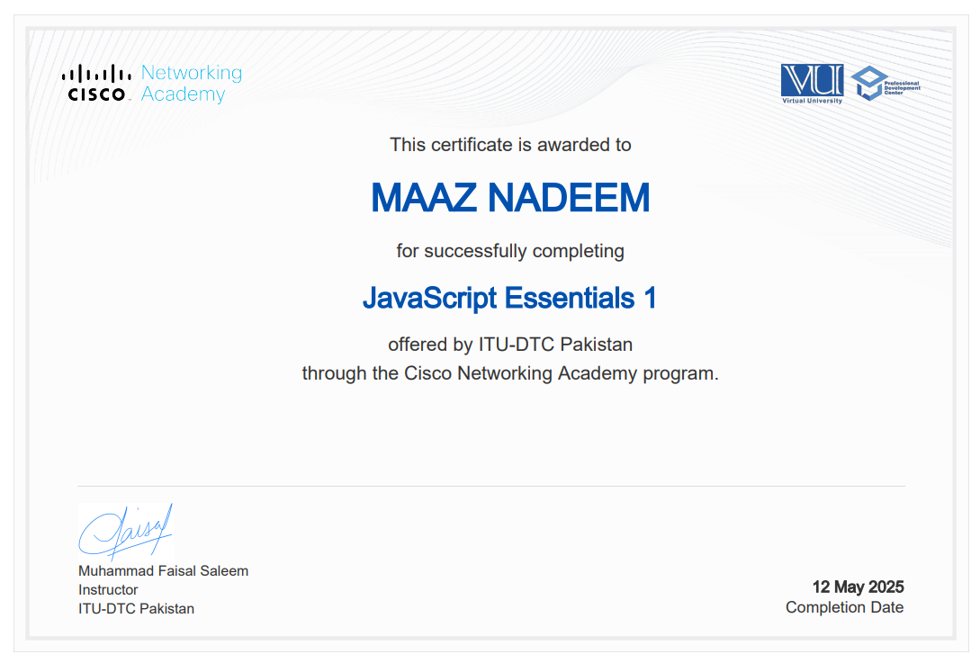 JavaScript Certificate